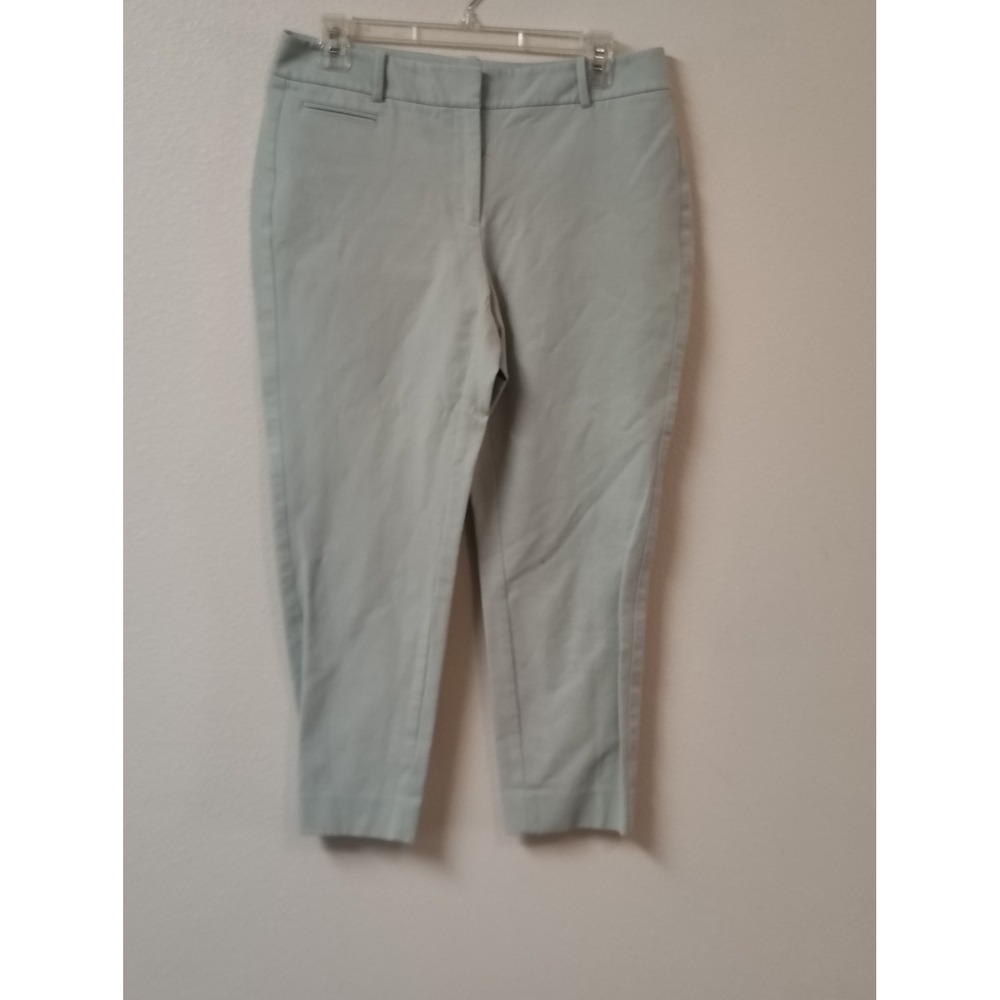White House Black Market Slim Ankle Pants 8S Light Green Mint Dress Trousers